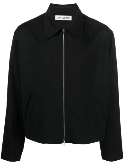 OUR LEGACY OUR LEGACY MINI BLACK VIRGIN WOOL BLOUSON JACKET
