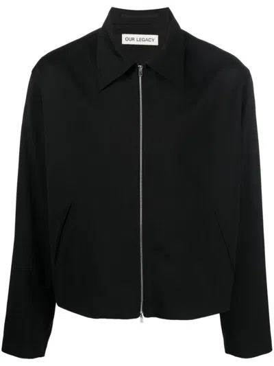 OUR LEGACY MINI BLACK VIRGIN WOOL BLOUSON JACKET