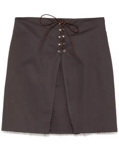 Our Legacy Mini Hook Skirt In Grey
