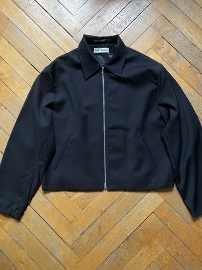 Pre-owned Our Legacy Mini Jacket Black Worsted Wool