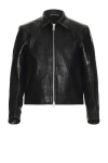 Our Legacy Leather Jacket With Zipper In Top Dyed Black Leather