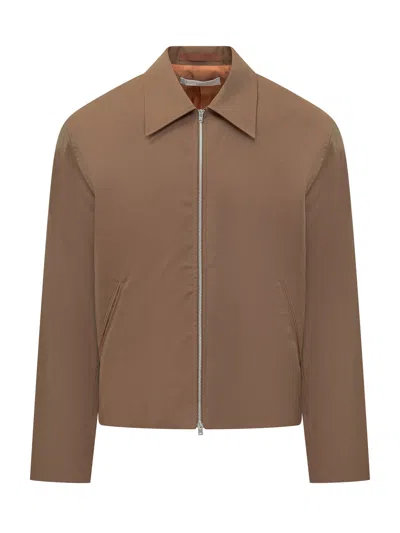 Our Legacy Mini Jacket With Zip Collar In Brown