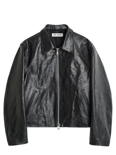 Our Legacy Mini Leather Jacket In Black