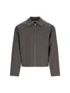 Our Legacy Mini-check Pattern Jacket In Gray