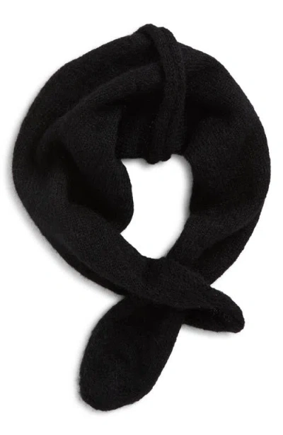 Our Legacy Miniature Alpaca & Wool Blend Scarf In Black
