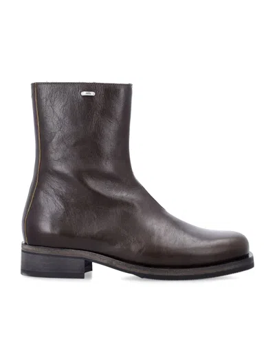 Our Legacy Minimalist Leather Mid-calf Boots In Multi