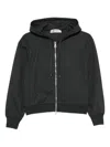 Our Legacy Relaxed Fit Front-zip Sweatshirt With Drawstring Hood In Black