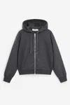 Our Legacy Relaxed Fit Front-zip Sweatshirt With Drawstring Hood In Gray
