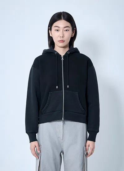 Our Legacy Mischief Hooded Zip-up Sweatshirt In Black