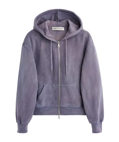 Our Legacy Mischief Zip-up Hoodie In Purple