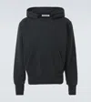 Our Legacy Relic Cropped Distressed Cotton-jersey Hoodie In Black