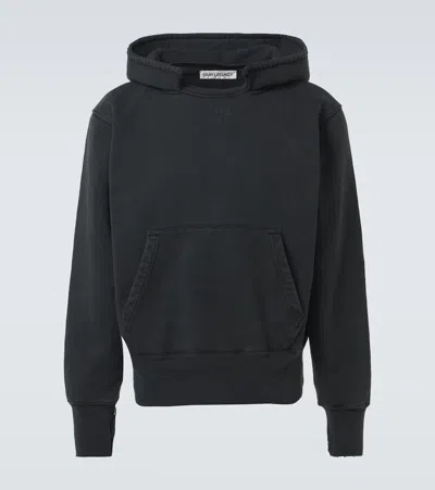 OUR LEGACY MOB COTTON JERSEY FLEECE HOODIE