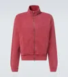 Our Legacy Mob Full Zip Mock Neck Sweatshirt In Pink