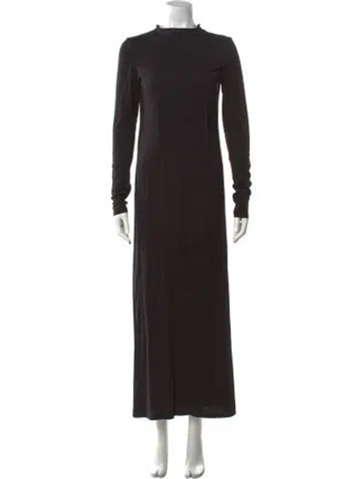 Pre-owned Our Legacy Mock Neck Long Dress In Black