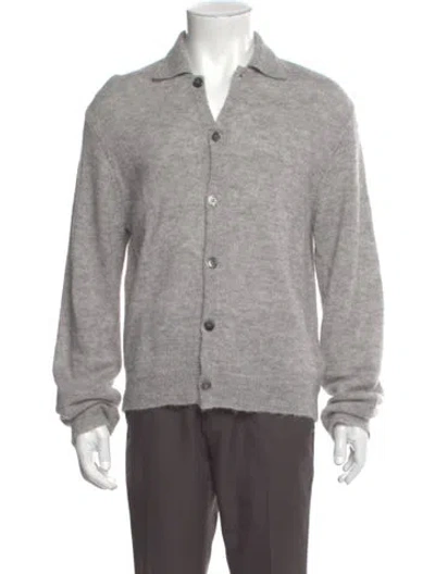 Pre-owned Our Legacy Mock Neck Long Sleeve Cardigan In Gray