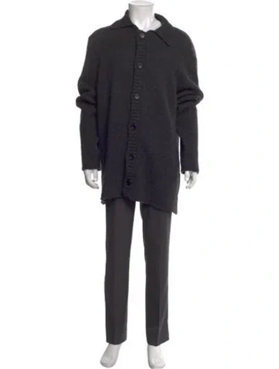 Pre-owned Our Legacy Mock Neck Long Sleeve Cardigan In Gray
