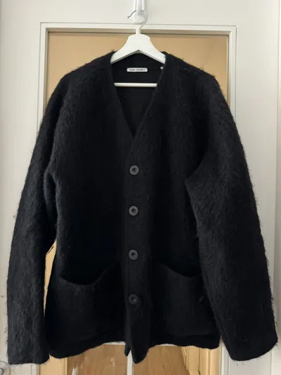 Pre-owned Our Legacy Mohair Cardigan (size 50) In Black