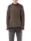 Our Legacy Soft Durable Knitwear Contrast Trim In Brown