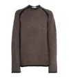 Our Legacy Soft Durable Knitwear Contrast Trim In Gray