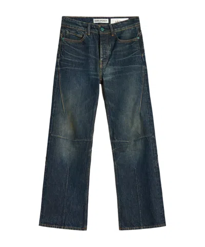 Our Legacy Belt Loop Denim Trousers In Blue