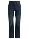 Our Legacy Distressed Moto Style Denim Trousers In Blue