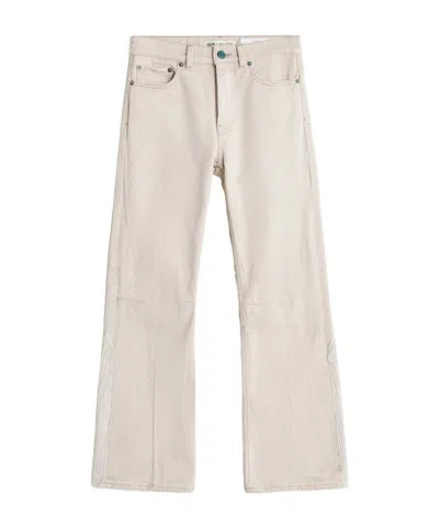 Our Legacy Moto Cut Straight-leg Jeans In White