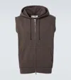 Our Legacy Hooded Vest With Front Pockets In Braun