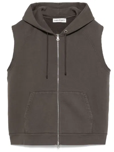 Our Legacy Motor Hood Vest In Brown
