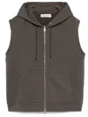 Our Legacy Hooded Vest With Front Pockets In Grey