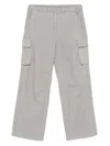 Our Legacy Relaxed Fit Cargo Pants With Wide Legs In Light Gray