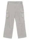 Our Legacy Relaxed Fit Cargo Pants With Wide Legs In Light Gray