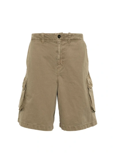 Our Legacy Mount Cargo Shorts Men Olive In Cotton In Brown