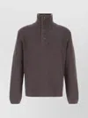Our Legacy Navigator Polo With High Neck And Textured Ribbed Knit