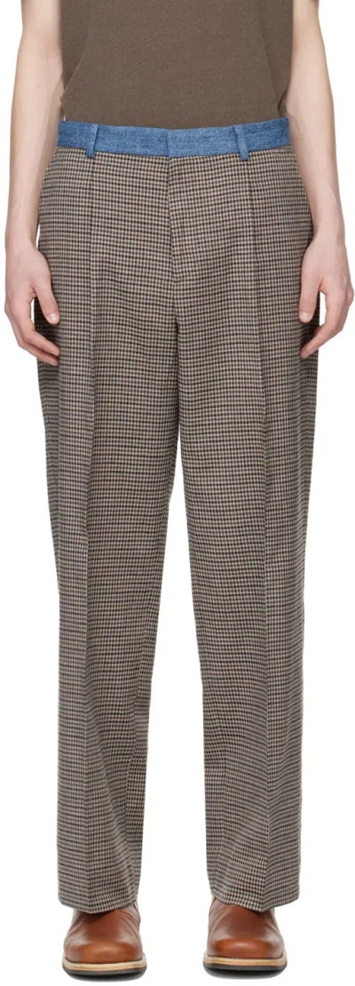 Our Legacy Multicolor Borrowed Trousers In Old Money Check