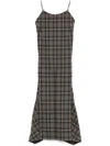 Our Legacy Naiad Plaid Cotton Long Dress In Brown