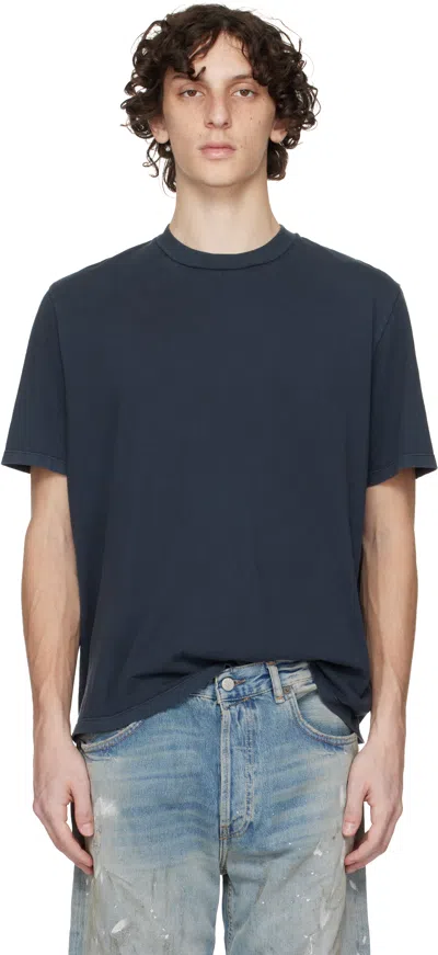 Our Legacy Navy Box T-shirt In Blue