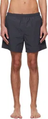 Our Legacy Navy Drape Tech Swim Shorts In Black