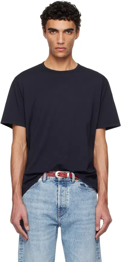 Our Legacy Navy New Box T-shirt In Abyss Blue Clean Jer