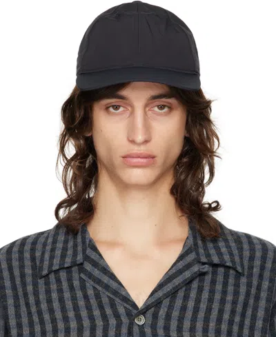 Our Legacy Navy Peached Nylon Cap In Blue Depth Peached N