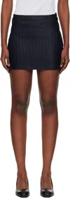 Our Legacy Navy Pinstripe Miniskirt In Blue
