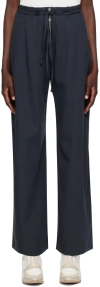 Our Legacy Navy Serene Trousers In Phantom Blue Summer