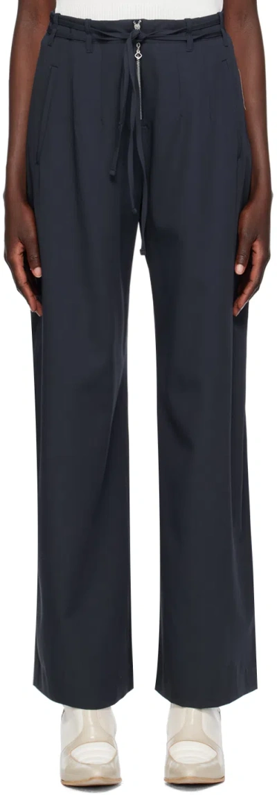 Our Legacy Navy Serene Trousers In Phantom Blue Summer