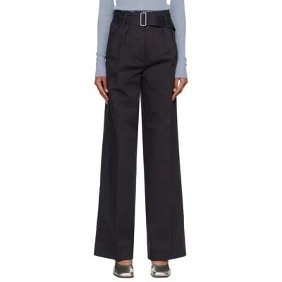 Our Legacy Navy Soar Trousers In Black