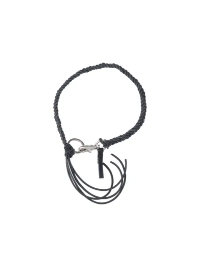 Our Legacy Necklace "braided Ladon" In Black