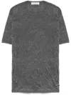 Our Legacy New Box T-shirt In Anthracite Crinkle Gauze