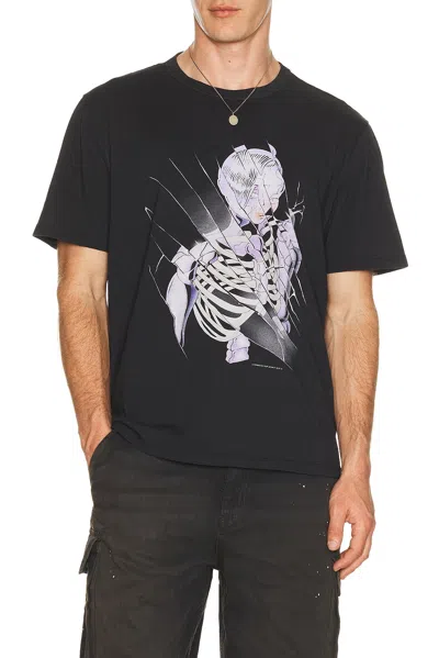 Our Legacy Oversize Cotton T Shirt Crew Neck Graphic In Black
