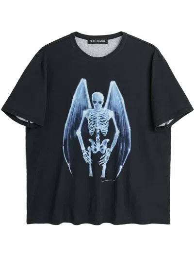 Our Legacy New Box T-shirt In Blue