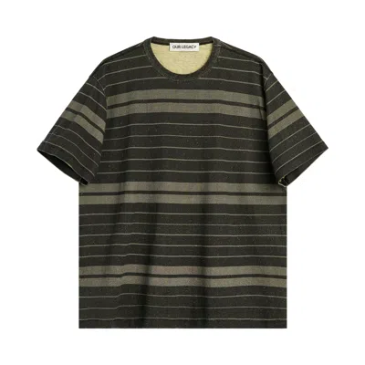 Pre-owned Our Legacy New Box T-shirt 'ziggy Stripe Ease Jersey' | Multi-color | Men's Size 52 In Multicolor