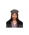 Our Legacy Gray Twill Beret In Black