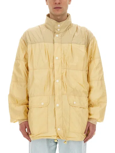 Our Legacy Exhaust Panelled Puffer Jacket In Yellow